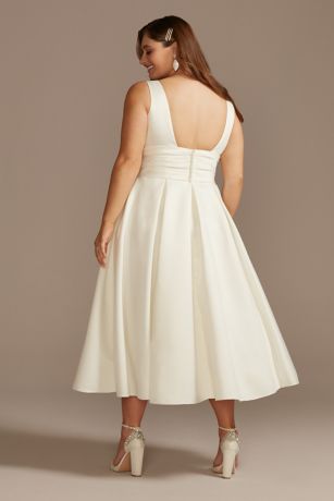 plus size tea length wedding dresses